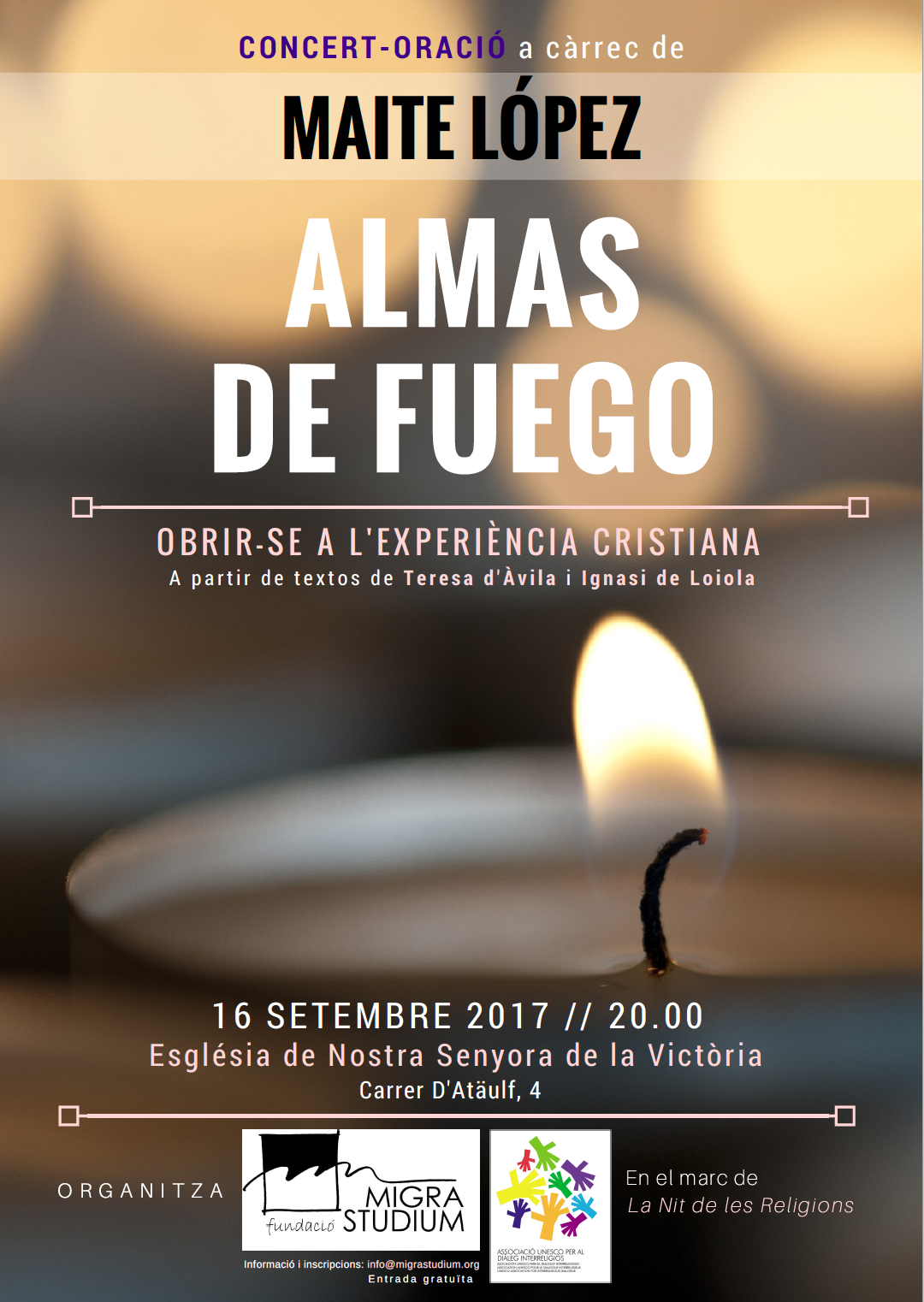 Concierto-oración Almas de fuego. Abrirse a la experiencia cristiana